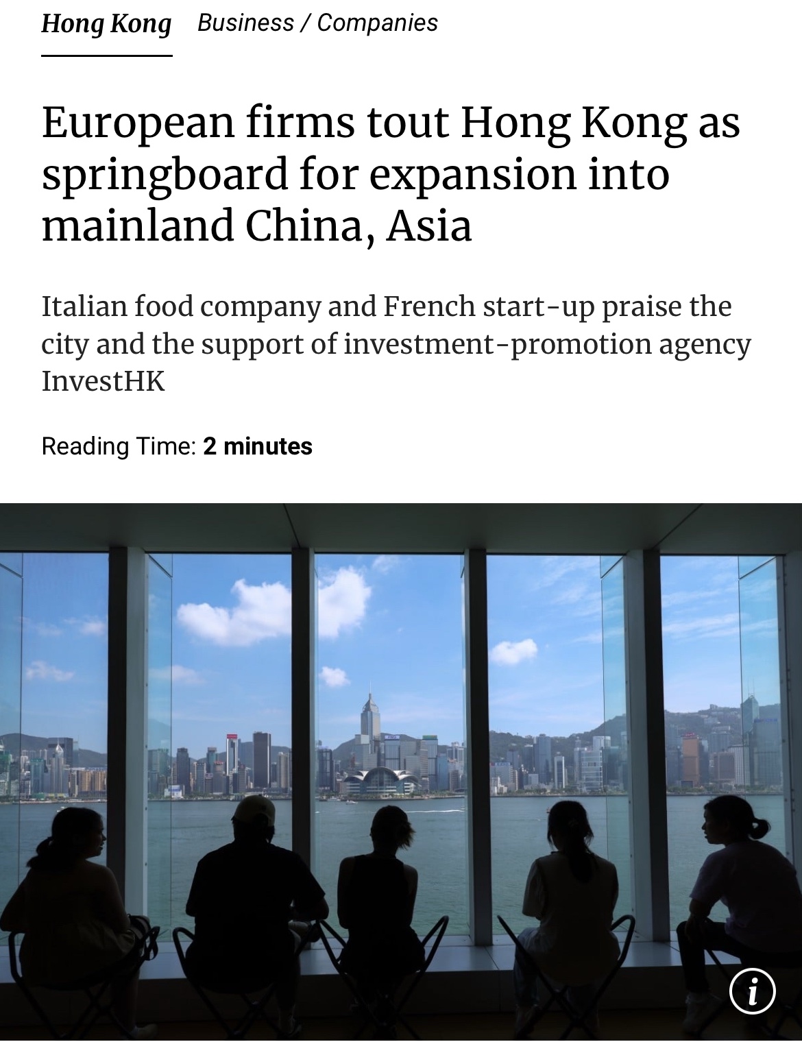 Springboard Programme Hk European firms tout Hong Kong as springboard for expansion in region ...