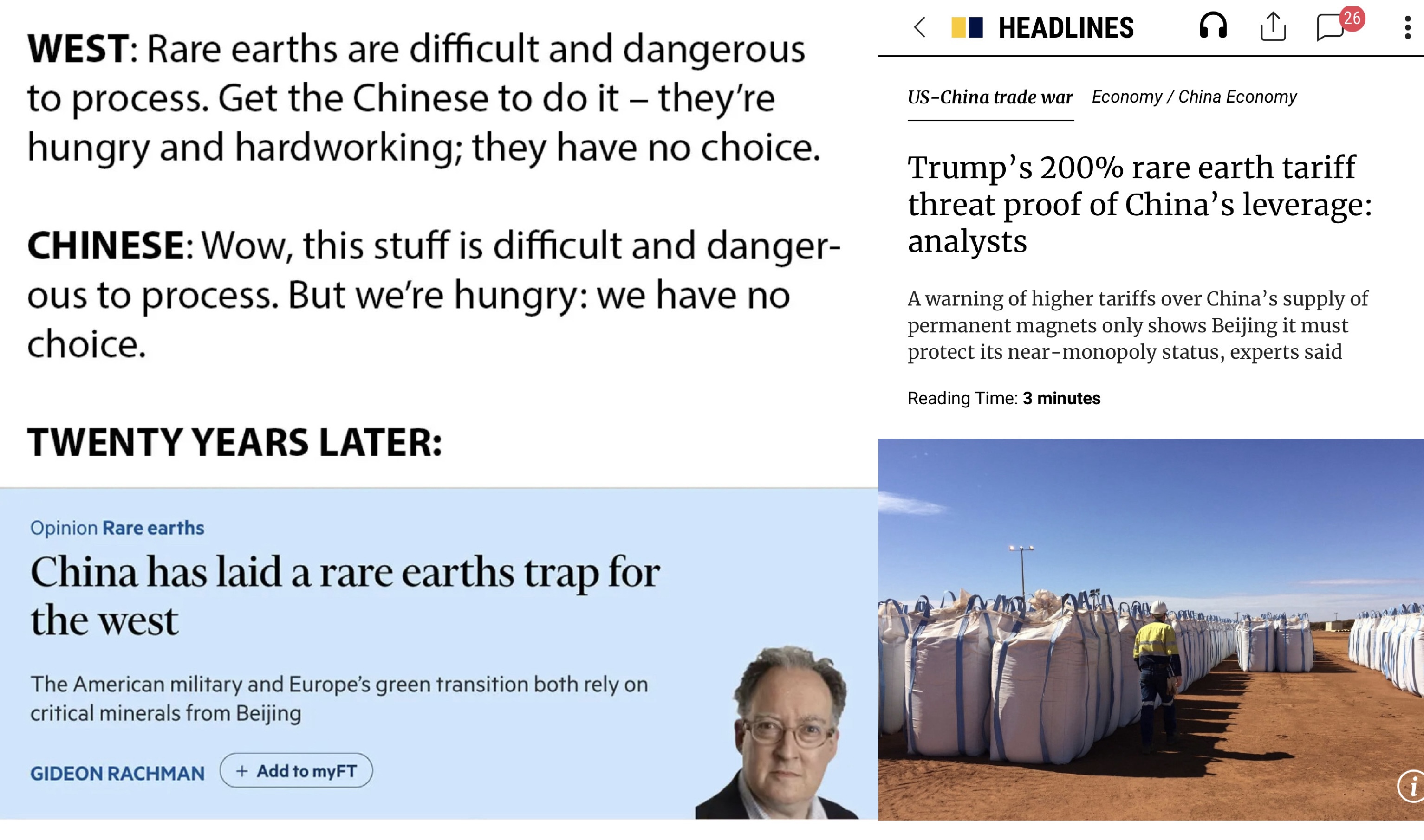 Scmp Blogs SCMP: Trump’s 200% rare earth tariff threat proof of China’s leverage ...